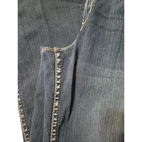 Silver Jeans Co. Aiko Slim Bootcut Mid-Rise Jeans SZ 20 / L 31 Thick Stitch Dark - Picture 10 of 11